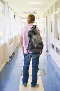 royalty free images student standing in corridor selective focus pixmac 66181297