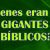 QUIENES ERAN LOS GIGANTES BÍBLICOS?